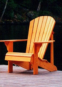 The original Adirondack chairs had flat backs and seats, but ...