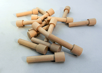wooden axle pegs