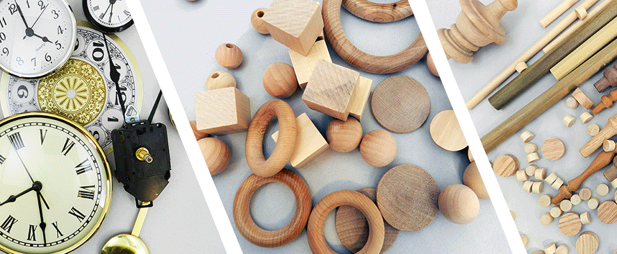 Wood Working Supplies Wooden Craft Toy And Clock Parts