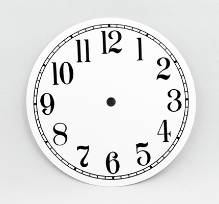 White Arabic Clock Dial 6" | Bear Woods Supply