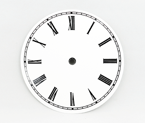 White Roman Clock Dial 6" | Bear Woods Supply