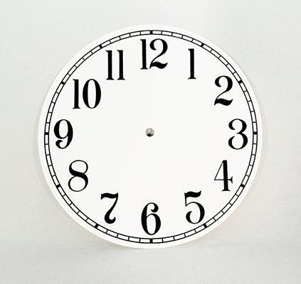 White Arabic Clock Dial 8" | Bear Woods Supply