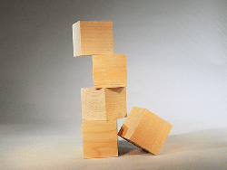 wooden blocks and cubes, unfinished 