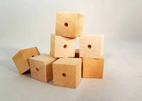CU-100D Drilled Wood Cubes | Bear Woods Supply