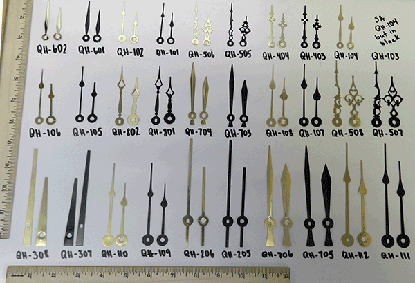 Free Clock Hands with each Quartz Clock Movement
