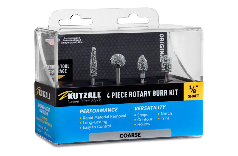 Kutzall Kit with 4 Burrs for Power Carving