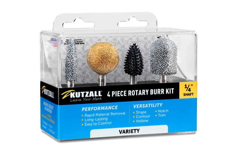 Kutzall Kit with 4 Burrs for Power Carving
