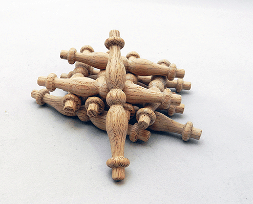 Oak Spindles 3-1/2" by 1/2" (Per bag of 25)