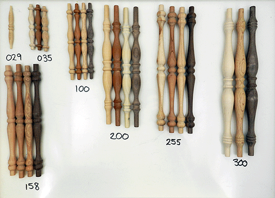 wood spindles, wooden spindle