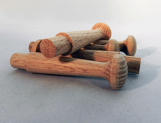 Wooden Oak Shaker Pegs 3-1/2 inch | Bear Woods Supply 