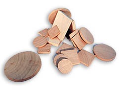 Wooden discs and tiles for sale 