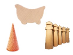 woodcraft cut-outs, various wood shapes