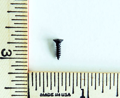 Phillips Flathead (FH) #3 by 3/8 (9.5 mm) Black Screws (Per 100 Screws)