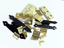 Buy hinges for crafts.  Box hinge, cabinet hinge, brass-plated | Bear Woods Supply