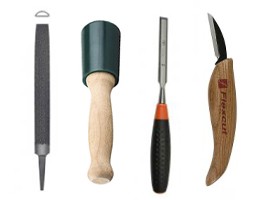 Hand carving tools, rasps, palm tools