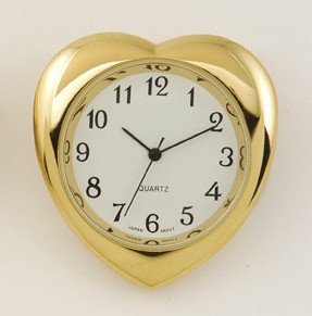 heart shaped clock insert