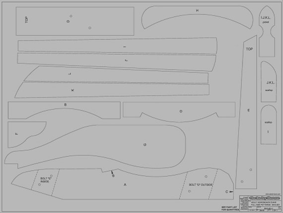 Adirondack Adult Rocking Chair Patterns Downloadable in ...