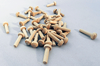 Wooden axle pegs for models and toys