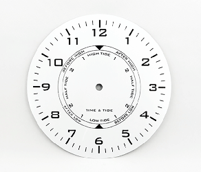 White Time and Tide Clock Dial 7-7/8" | Bear Woods Supply