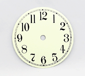 Ivory Arabic Clock Dial 4-1/2" | Bear Woods Supply