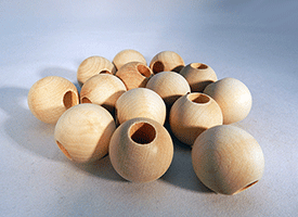 Wood Craft Bead 1 inch | Bear Woods Supply