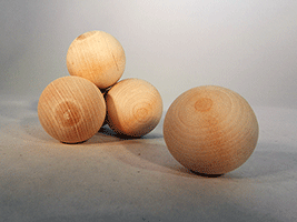 Wood Balls - Buy full round wooden balls in many sizes