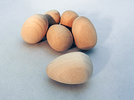 Wooden Eggs 1-5/8 inch | Bear Woods Supply