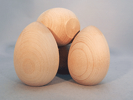 Wooden Eggs 2-1/2 inch | Bear Woods Supply 