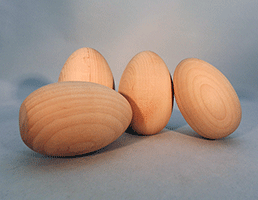 Wooden Eggs 3-1/4 inch | Bear Woods Supply 