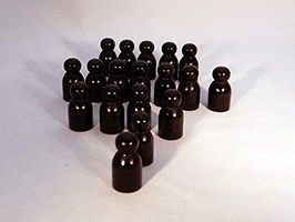 Wooden Game Pawns Black | Bear Woods Supply