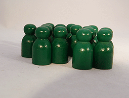 Wooden Game Pawns Green | Bear Woods Supply