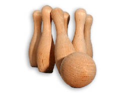 Wooden bowling pins and game craft ideas