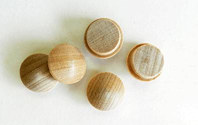 Buy Birch Screw Hole Button Wood Plugs with Tapered Sides| Bear Woods Supply