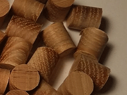 shop flathead, flat-top Hickory wood plugs