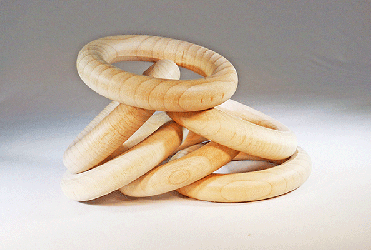 Wood Rings for Crafts 2 Inch, Pack of 5 Unfinished Wooden Rings