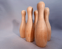 Wooden Bowling Pins Large | Bear Woods Supply