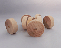 Smooth Flat Faced Toy Wood Wheels | Bear Woods Supply