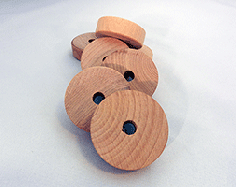 Smooth Flat Faced Toy Wood Wheels | Bear Woods Supply