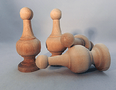 Wooden Finials  1-7/8 inch | Bear Woods Supply