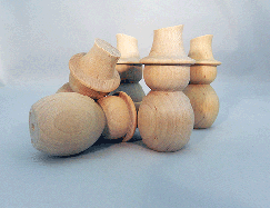 Medium Round wooden snowmen | Bear Woods Supply