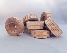 Treaded Wood Wheels 2 inch | Bear Wood Supply