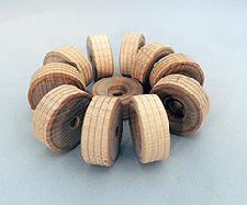 Treaded Wood Wheels 1-1/4 inch | Bear Wood Supply