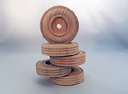 Treaded Wood Wheels 2-3/4 inch | Bear Wood Supply