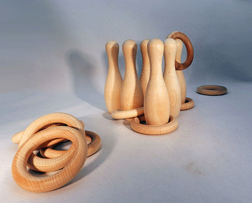 Buy wooden toss rings in Maple. Made in USA | Bear Woods Supply