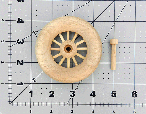 Wooden Spoked Wheels 3-1/2 inch | Bear Wood Supply