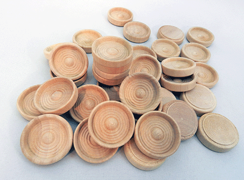 Unfinished Wooden Stacking Checkers | Bear Woods Supply 